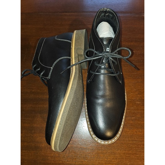 Steve Madden Men\'s Short Chukka P-SYMIN Lace‎ Up Boot Shoes -Black Size 8 New main image 4